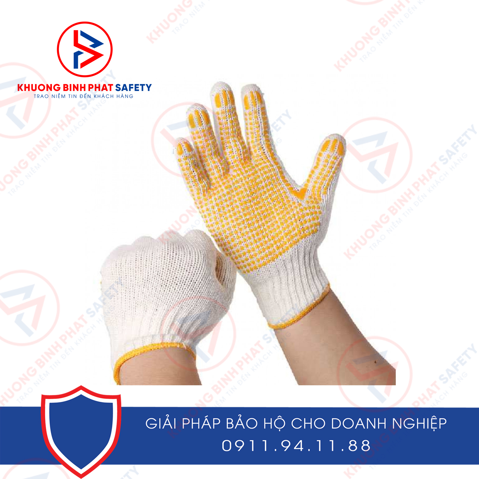 GĂNG TAY LEN PHỦ HẠT NHỰA